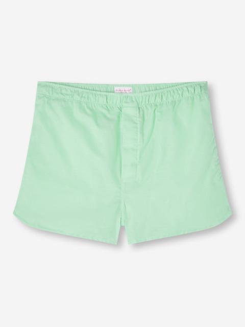 Derek Rose Men's Modern Fit Boxers Amalfi Cotton Batiste Mint