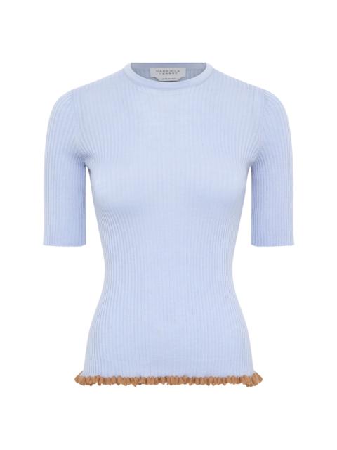 GABRIELA HEARST Mireya Knit Top in Halogen Blue Cashmere Silk
