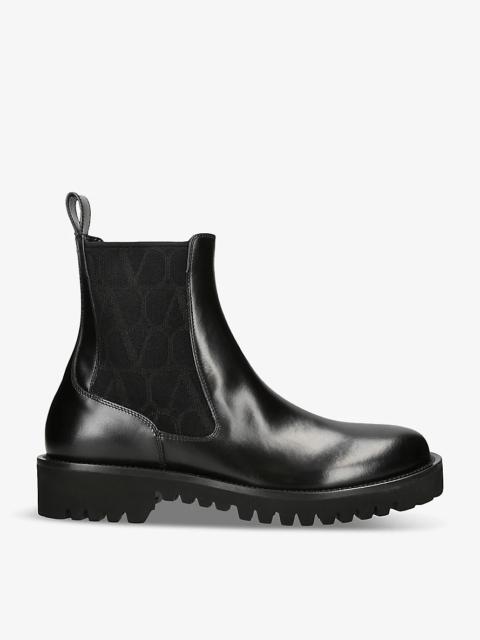 Beatle logo-print leather Chelsea boots