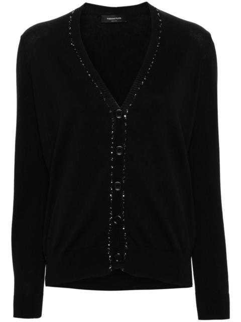FABIANA FILIPPI sequin-trim cotton cardigan