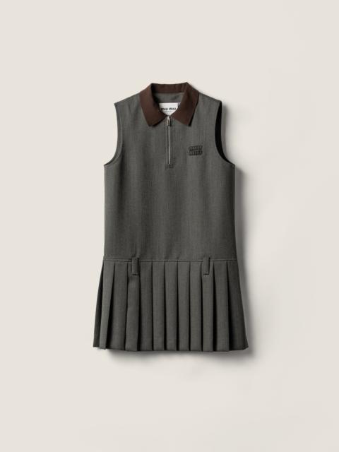 Miu Miu Pleated Cover fabric dress