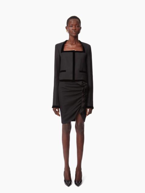 NINA RICCI DRAPED MIDI SKIRT