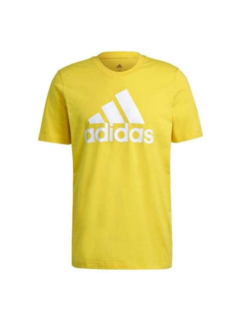 adidas adidas Sports Training Casual Round Neck Short Sleeve Yellow GM3248