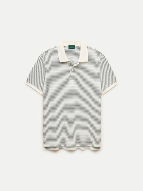 J.CREW Washed piqué polo shirt in stripe
