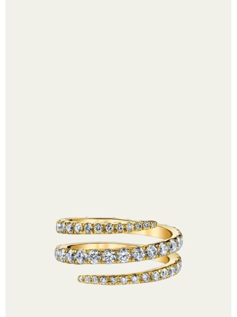 ANITA KO 18K Yellow Gold Diamond Coil Ring