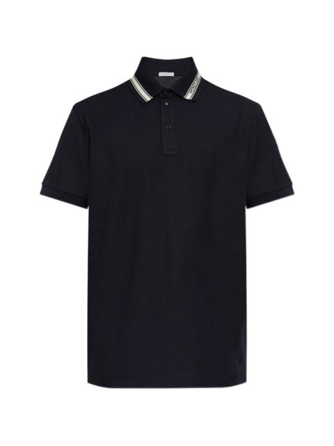 Moncler collar-trim polo shirt