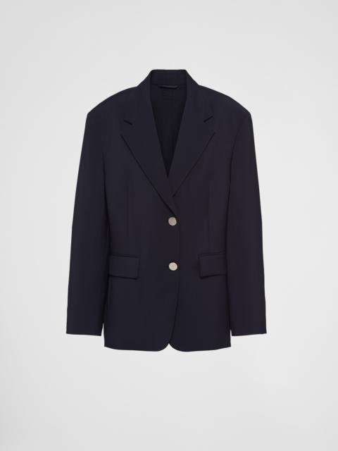Prada Single-breasted light mohair jacket