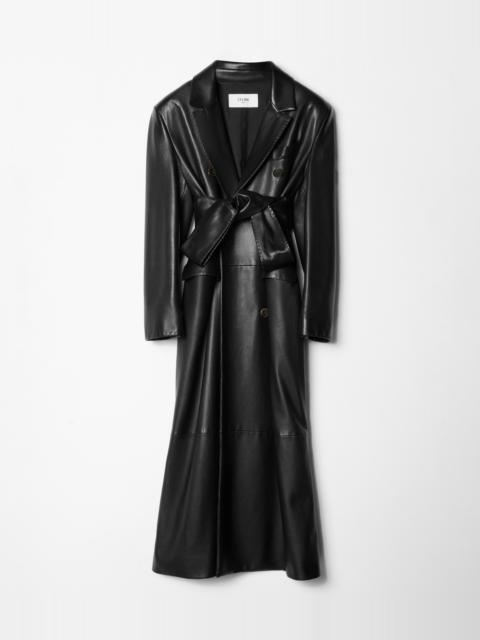 CELINE BELTED DB COAT IN LAMBSKIN