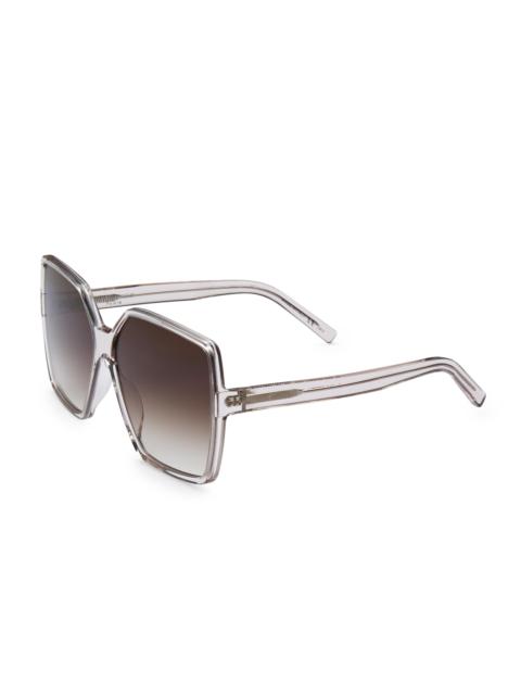 SAINT LAURENT Women's New Wave Betty 63MM Oversized Square Sunglasses - Nude