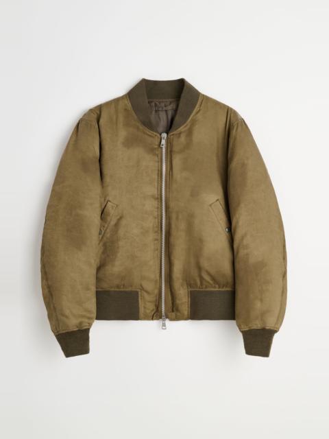 Our Legacy Bomber Marsh Khaki Wax Dipped Cupro