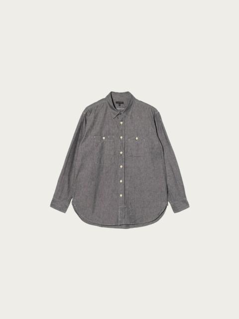 Engineered Garments Work Shirt - Grey Cotton Chambray