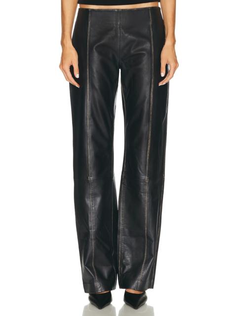 ST. AGNI Brushed Leather Pant