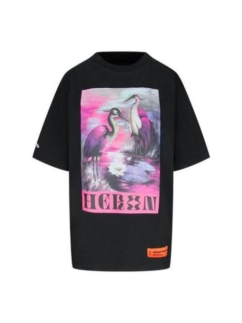 Heron Preston HERON PRESTON Heron Printing Short Sleeve Unisex Black HWAA018E20JER0011030
