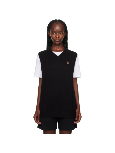 A BATHING APE® Black Ape Head One Point Vest