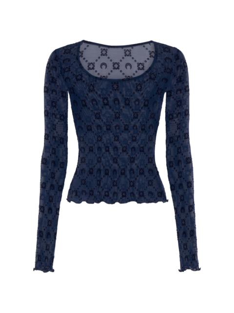 Marine Serre Moonogram mesh T-shirt