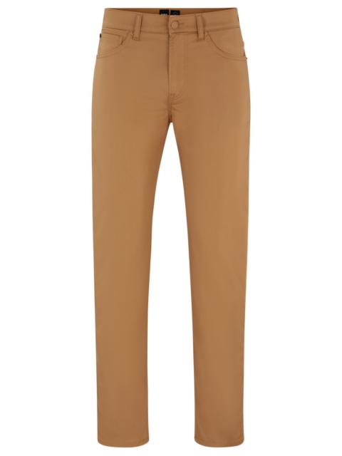BOSS REGULAR-FIT JEANS IN SATIN STRETCH DENIM