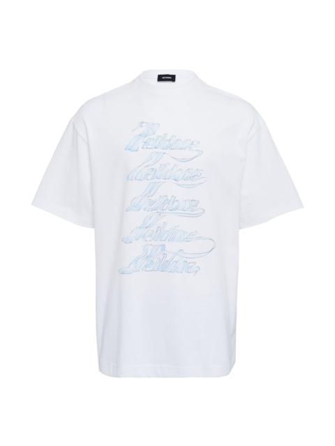 We11done White Ribbon Multi-Logo T-Shirt