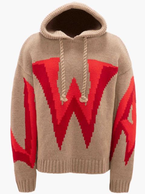 JW Anderson GOTHIC LOGO CHUNKY HOODIE