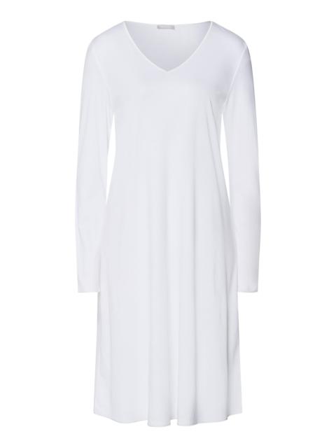 HANRO Cotton Silk V-Neck Cotton Nightgown