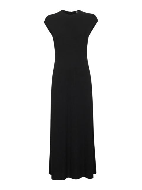 Totême Black fluid stretch jersey Everyday long dress