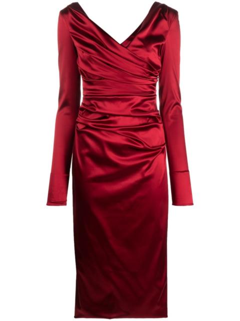 Dolce & Gabbana draped satin midi dress
