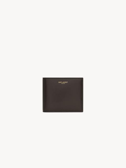 SAINT LAURENT SAINT LAURENT PARIS EAST/WEST WALLET WITH COIN PURSE IN TWO-TONE SMOOTH LEATHER