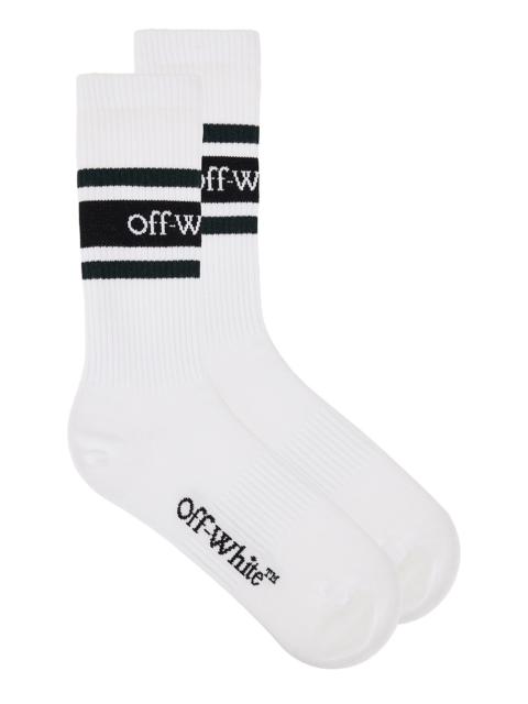 Off-White Stripes Logo Socks