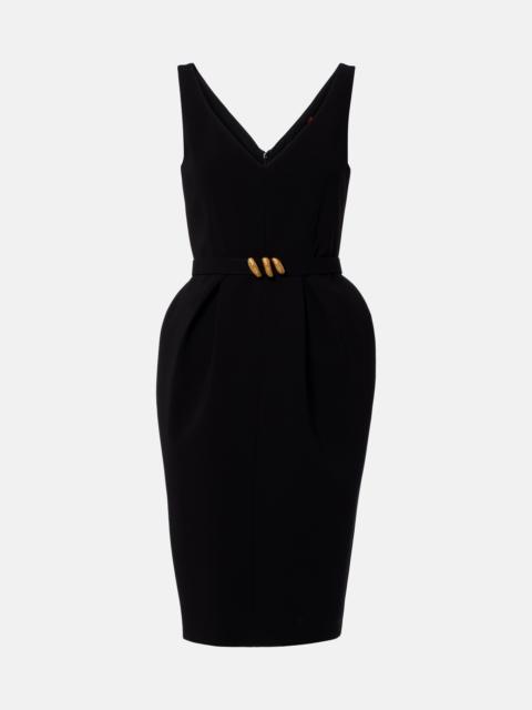 Max Mara Belted cady midi dress