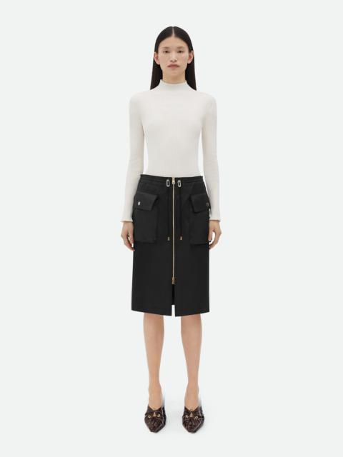 Waterproof Cotton Midi Skirt