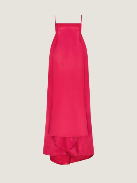 Givenchy SLICED LONG DRESS IN SATIN WITH CAPE