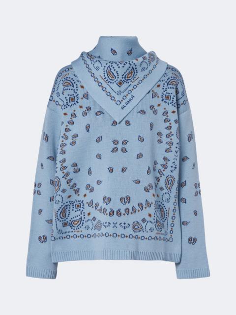 Alanui Bandana Jacquard virgin wool sweater
