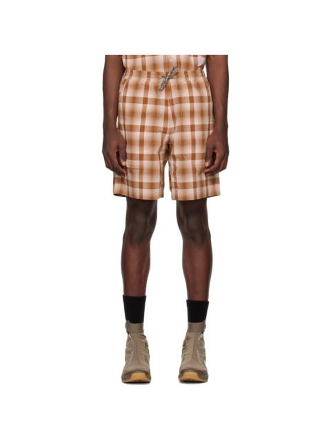 Brown Check Shorts