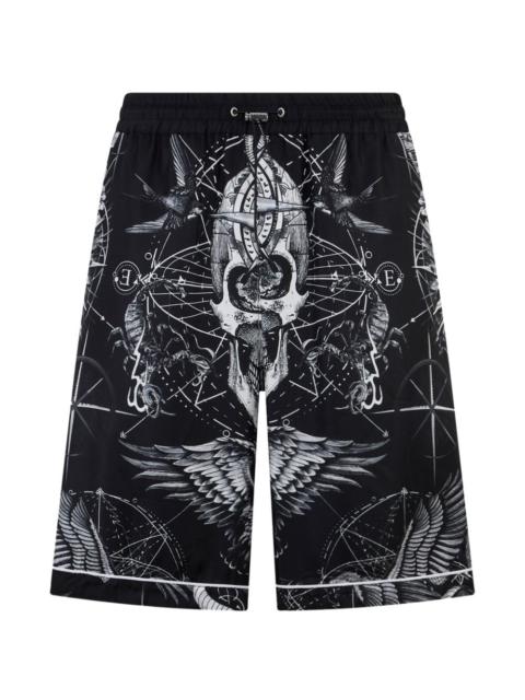 PHILIPP PLEIN printed silk shorts