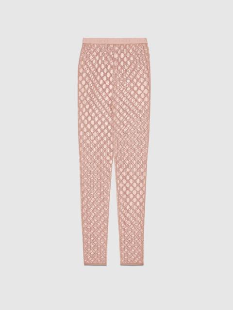GUCCI GG embroidered tulle leggings