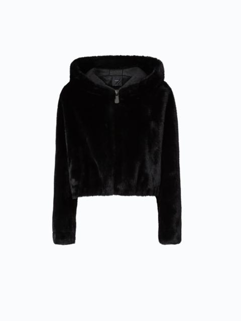 PINKO FAUX FUR CROPPED JACKET