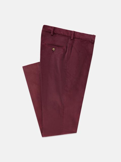 J. PRESS MADE-IN-USA MAROON WIDE WALE CORDUROY PANT