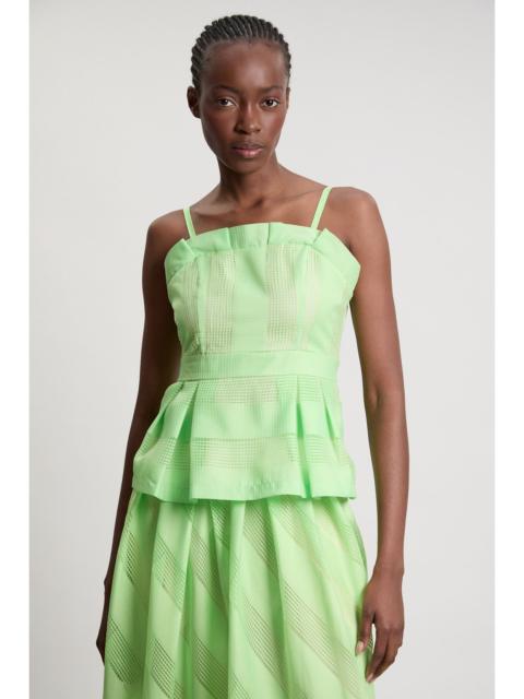 KAREN MILLEN Textured Organza Mix Asymmetric Top
