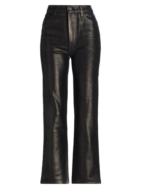 FRAME Women's Le Sleek Straight Faux Leather Pants - Mood Ring Coated