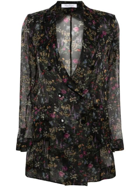 Max Mara Jabot floral-print silk blazer
