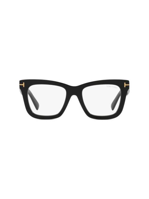 logo-plaque square-frame glasses