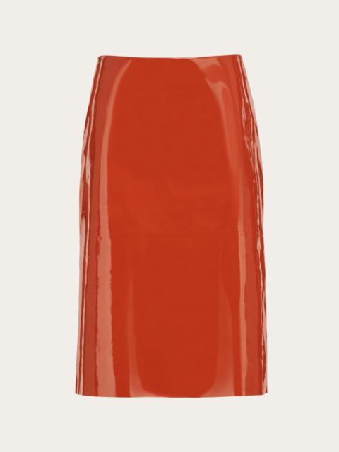 FERRAGAMO Patent leather pencil skirt