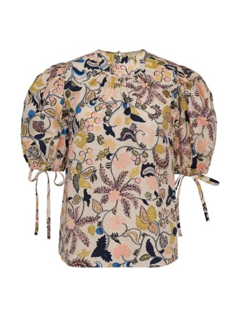 ULLA JOHNSON Coralie Short Sleeve Blouse