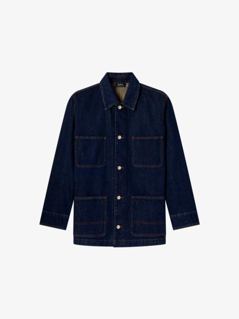 A.P.C. PEREC JACKET - FADED JAPANESE DENIM WORKWEAR JACKET