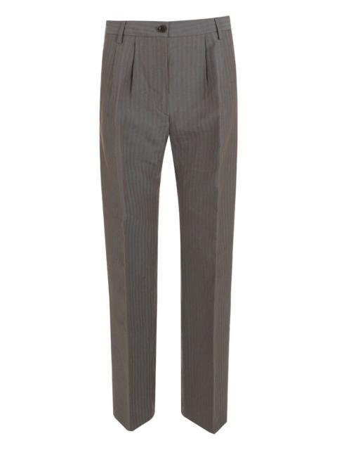 Aspesi striped pleated trousers