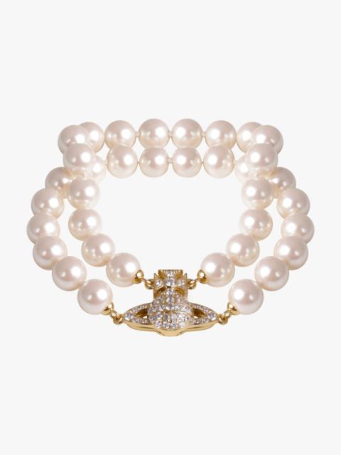 Vivienne Westwood Graziella Orb-charm Pearl Bracelet - White