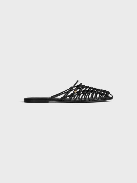 CELINE SCOOBIE BRAIDED MULE IN GOATSKIN