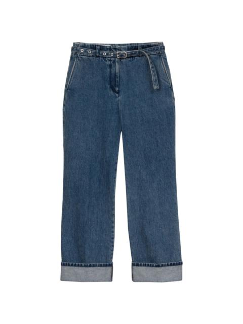 3.1 Phillip Lim belted flared cotton jeans