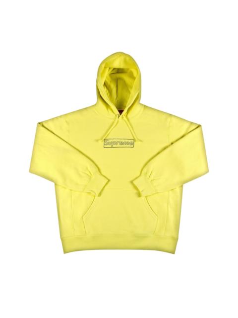 Supreme Supreme x KAWS Chalk Logo Hooded Sweatshirt 'Light Lemon'