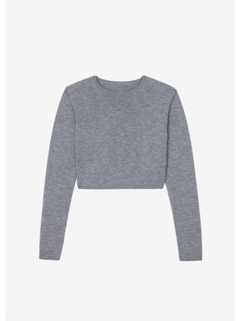The Frankie Shop Veer Zip Cropped Sweater - Grey