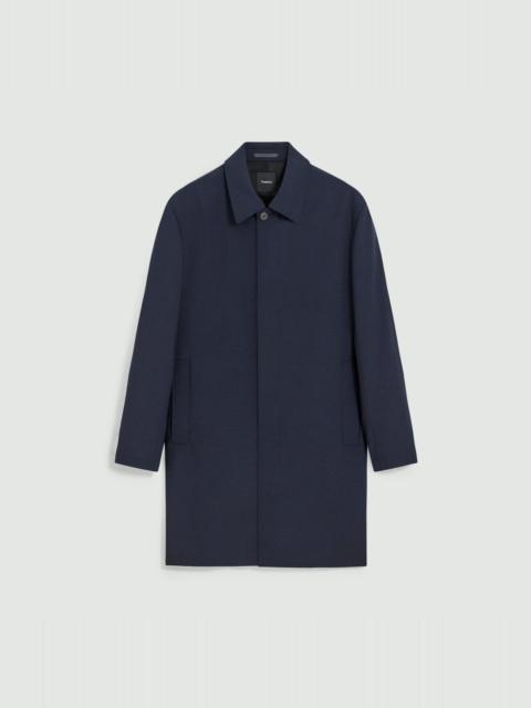 Single-Breasted Overcoat in Stretch Wool